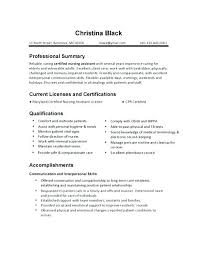 Cna Resume Examples With No Experience Resume Summary Resume Sample