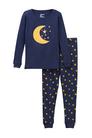 Leveret Two Piece Pajama Moon Stars Toddler Boys Nordstrom Rack