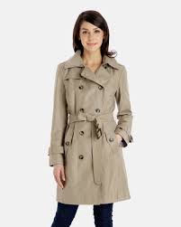 Womens Sandra Classic Double Breasted Trench Coat London Fog