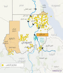 خريطة مواقع الذهب في السعودية خلال