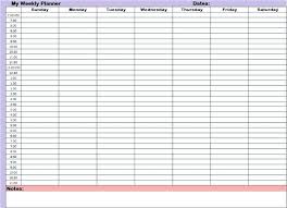 7 Day Planner Template