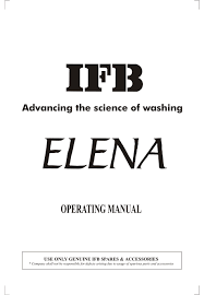 ifb elena operating manual pdf