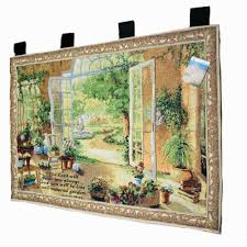 French Doors Garden Room Tapestry Wall