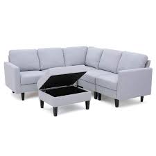 Polyester L Shaped Sectional Sofa
