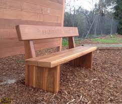 Memorial Wooden Bench Seat Outdoor