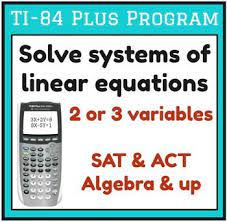 Solve Systems Of Linear Equations Ti