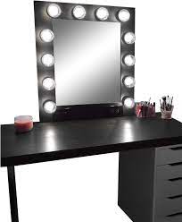 hollywood vanity mirror black