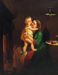Anya gyermekével...FESTMÉNY* - Lilly Martin Spencer,Mother And Child By The  Hearth, - klara50 Blogja - 2010-11-24 00:57