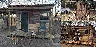 off grid tiny cabin made from pallets