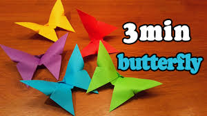 How To Make an Easy Origami Butterfly (in 3 MINUTES!) - YouTube