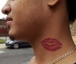 39 lovely kiss neck tattoos neck