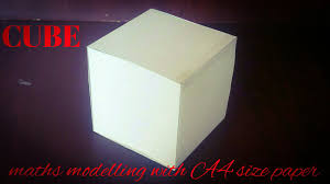 Cube Maths Model 3d Shapes Using A4 Paper