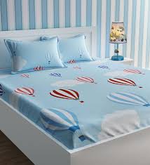 Air Balloon Double Bedsheet With 2