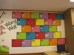 school wall decoration with colour
