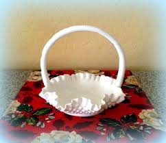 Vintage Milk Glass Candy Dish With