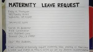 maternity leave letter format