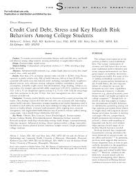 We did not find results for: Pdf Credit Card Debt Stress And Key Health Risk Behaviors Among College Students