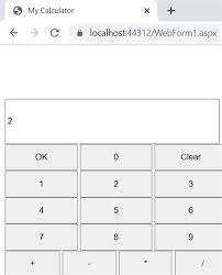 a calculator in asp net using session