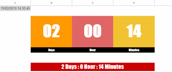 Countdown Timer Using Built In Functions In Google Sheets