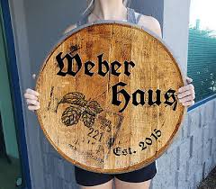 German Haus Beer Hops Bar Sign Gift
