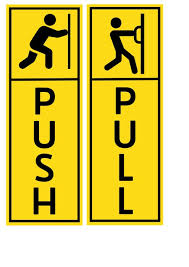 1set Push Pull Signage Door Glass