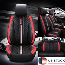 Black Red Pu Leather Car Seat Covers