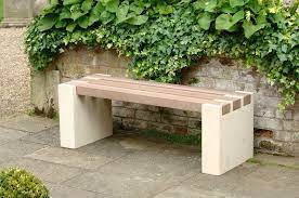 Non Polshed Stone Garden Bench For