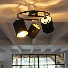 Modern Ceiling Lamp 3 Black Lofty