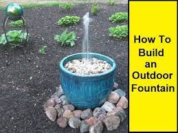 how to make an outdoor fountain you