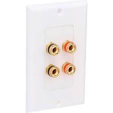 Zenith White 1 Gang Audio Wall Plate 1