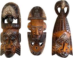 Wooden Hand Crafted African Wall Masks