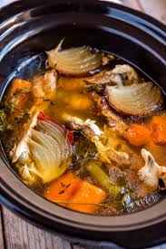 nourishing turkey bone broth in slow