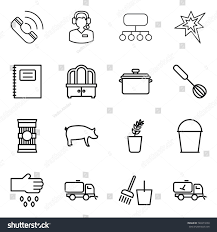 Thin Line Icon Set Call Center Stock Vector Royalty Free
