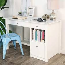 You must be a visionary if you've found a brown wooden desk that suits your style but not your taste. Deluxe 48 Wide White Finish Office Study Work Desk 6c232 Lamps Plus