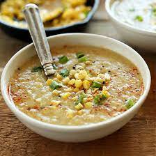 vegan corn chowder soup minimalist
