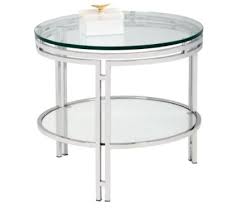 Sr 101054 Round Glass Top End Table