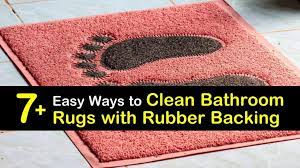 clean bathroom rugs with rubber backing
