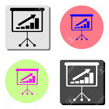 Seo Training Flip Chart Simple Flat Vector Icon Illustration