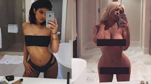 Kylie Jenner Copies Kim s Nude Selfie Cuddles Up With Tyga In.