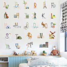 Cartoon Animals Letters Alphabet Wall