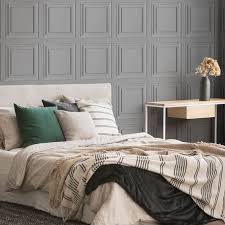 Wood Panel Wallpaper Grey
