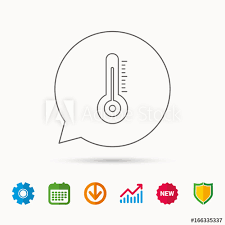 Thermometer Icon Weather Temperature Sign Meteorology