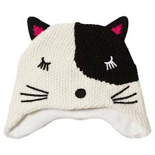 Babygirl Fleece Lined Cat Knit Hat