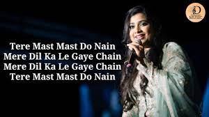 Tere Mast Mast Do Nain (Lyrics) | Rahat Fateh Ali Khan | Shreya Ghoshal |  Diamond Music - YouTube
