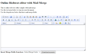rich text editor with as word