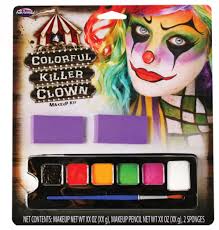 colourful clown halloween makeup