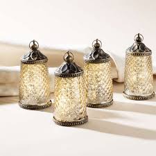Amira Mini Led Mercury Glass Lanterns