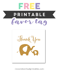 Facebook twitter pinterest linkedin email. Free Printable Baby Shower White Gold Glitter Elephant Thank You Tags Instant Download Instant Download Printables