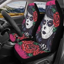 Car Seat Cover Sugar Skull Seat Covers