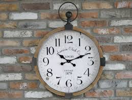 rustic wooden american style wall clock